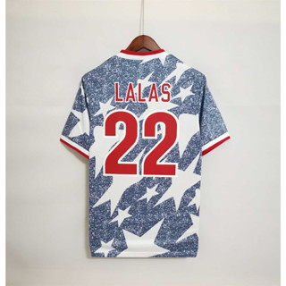 เสื้อกีฬาแขนสั้น ลายทีมชาติฟุตบอล Eua United States LALAS 1994 ชุดเหย้า สไตล์เรโทร คุณภาพสูง