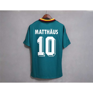 เสื้อกีฬาแขนสั้น ลายทีมชาติฟุตบอล Germany KLINSMANN MATTHAUS 1994 คุณภาพสูง สไตล์เรโทร