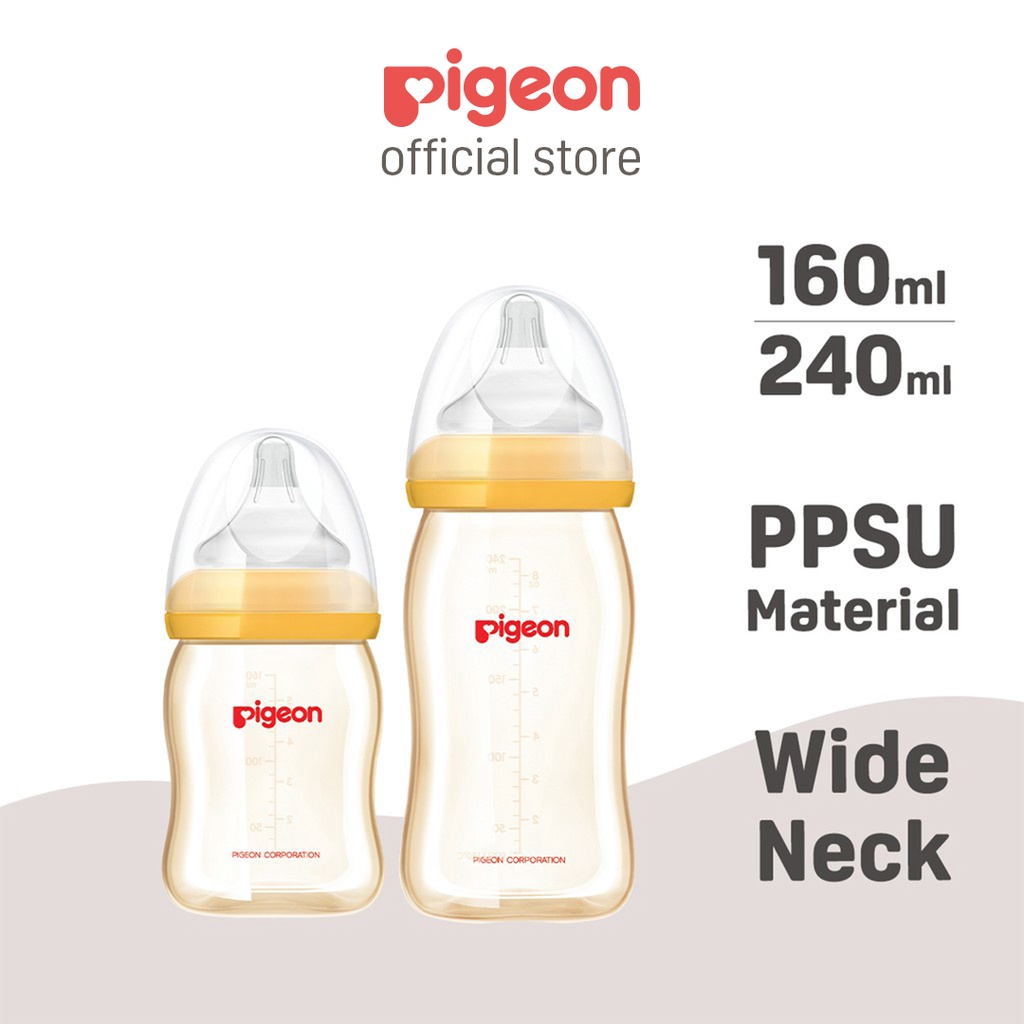 Pigeon ขวดนมเด็ก คอกว้าง ขนาด 5 ออนซ์ / 8 ออนซ์