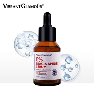 Vibrant GLAMOUR 5% Royal DSM เซรั่มไนอะซินาไมด์ 5X เซราไมด์ยับยั้งเมลานิน กระจ่างใส ลบสิว จุดด่างดํา 30 มล.