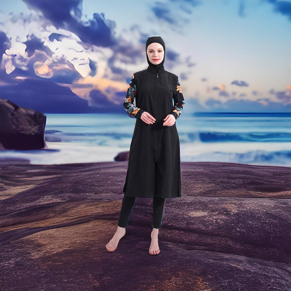 ชุดว่ายน้ำมุสลิมแบบเต็มตัว ปกปิดมิดชิด ใส่ปลอดภัยมั่นใจ เหมาะชายหาดสระว่ายน้ำ