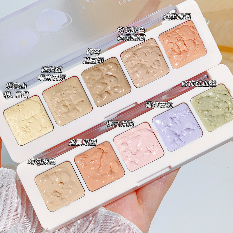 Xixi5 สี คอนซีลเลอร์ ถาด มาสก์ จุดด่างดํา สิวเสี้ยน จุดด่างดํา เกิด กฎ ลายทาง รอยคล้ําใต้ตา ความกระจ