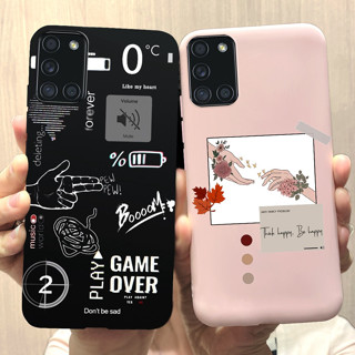 เคสซิลิโคนนิ่ม เนื้อแมตต์ ลายหัวใจ สําหรับ Samsung Galaxy A31 Samsung SM-A315F Samsung A31