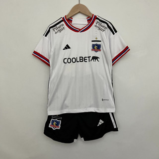 เสื้อกีฬาแขนสั้น และกางเกงขาสั้น 23 24 colo colo ไซซ์ 16-2XL เพิ่มชื่อและตัวเลขได้