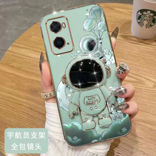 เคสโทรศัพท์มือถือแบบนิ่ม กันกระแทก ลายนักบินอวกาศ 3D พร้อมที่ตั้งวาง สําหรับ Oppo A74 A93 A95 A91A96 A36 A76 A16 A16E A16K A52 A92 A97