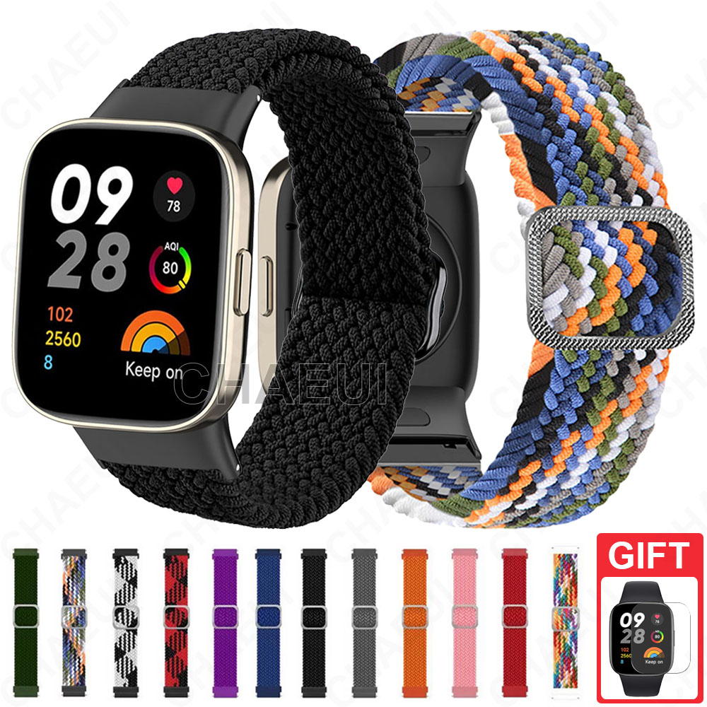 สายไนลอนถักสร้อยข้อมือสําหรับ Redmi Watch 4 3 Active / Redmi Watch 6 Active 5 Lite