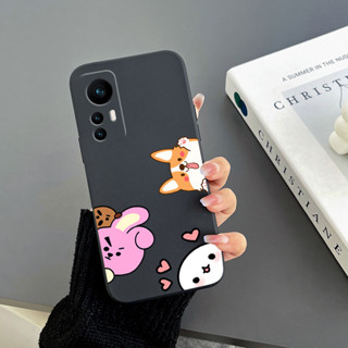 เคสโทรศัพท์มือถือ Tpu ขอบตรง ลายกระต่าย สีแดง สําหรับ Xiaomi 12 Xiaomi 12lite Xiaomi 11T Xiaomi 11TPRO Xiaomi Mix4 Xiaomi 6