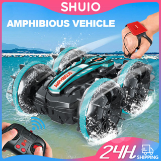 Shuio 4WD RC รถมอเตอร์คู่ขับเท้าใหญ่รถควบคุมระยะไกลของเล่นความเร็วสูงแข่งรถออฟโร้ดยานพาหนะ