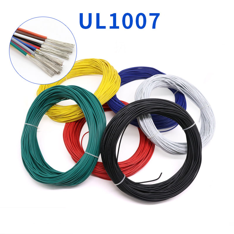UL1007 สายไฟอิเล็กทรอนิกส์ 30AWG 28AWG 26AWG 24AWG การเชื่อมต่อทองแดงบัดกรีที่เป็นมิตรต่อสิ่งแวดล้อม