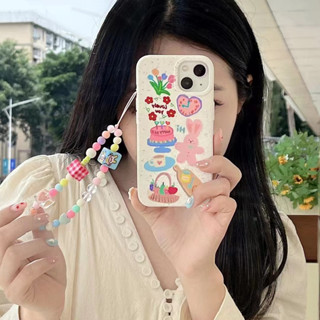 เคสโทรศัพท์มือถือ tpu แบบนิ่ม ลายกระต่าย สีชมพู สําหรับ iPhone 12promax 13promax 12Pro 13Pro 14 14promax 14pro 11pro