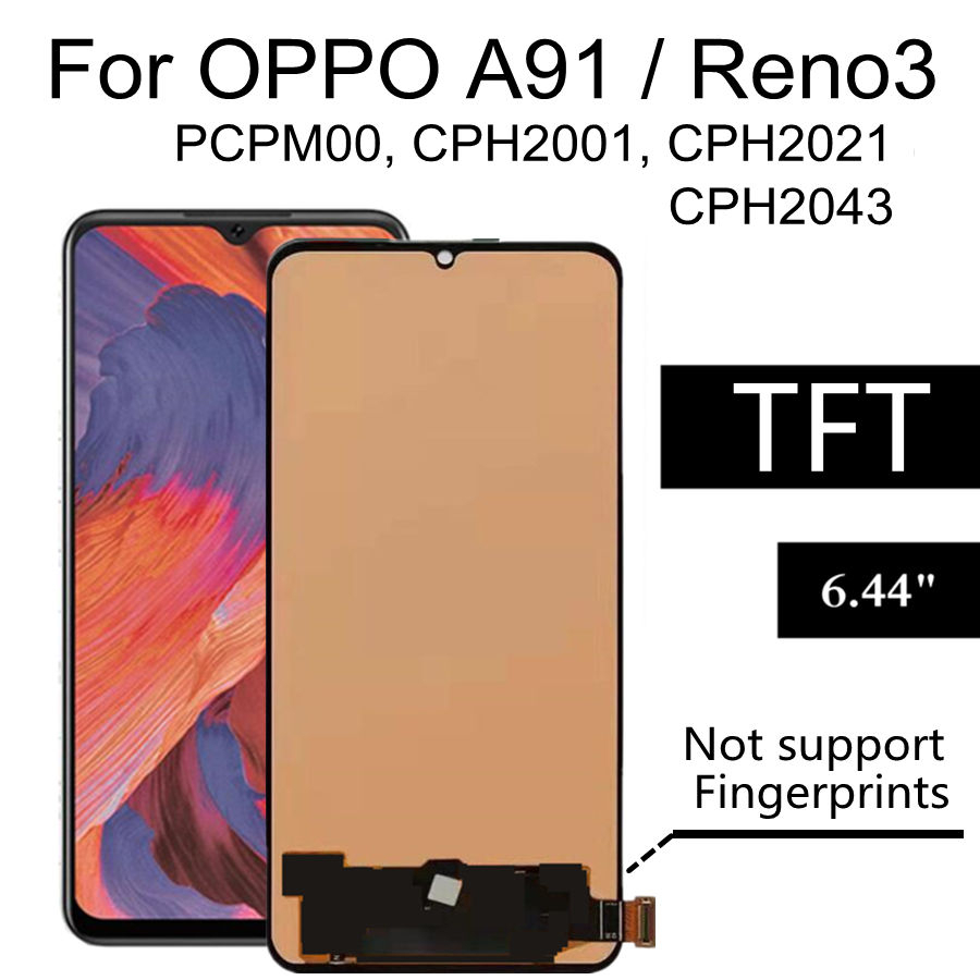 OPPO A91 /Reno3 Reno 3 ชุดหน้าจอสัมผัส LCD