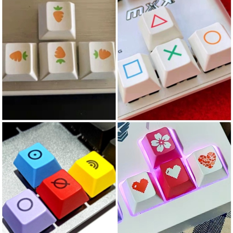 ปุ่มกดคีย์บอร์ด PBT ลายเชอร์รี่