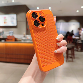 เคสโทรศัพท์มือถือ ผ้าตาข่าย กระจายความร้อน พร้อมฟิล์มเลนส์ สําหรับ iphone 11 Pro Max 11ProMAX