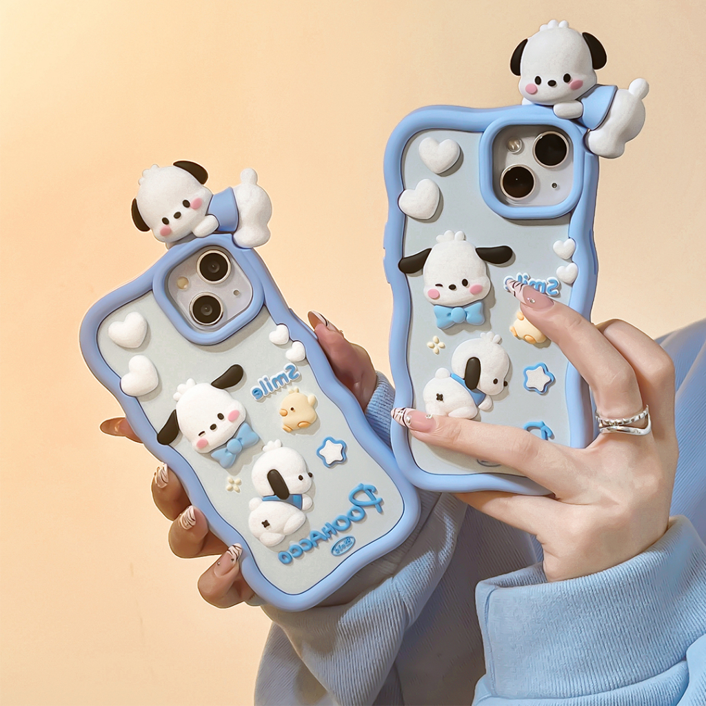 เคสโทรศัพท์มือถือ ซิลิโคนนิ่ม TPU กันกระแทก ลายสุนัข หมีน่ารัก สําหรับ iPhone 16 15 11 Pro Max 12 12 Pro 13 Pro Max 14 Pro Max