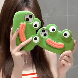 เคสซิลิโคนนิ่ม ลายกบ 3d สําหรับ iPhone14 13 12 11 Pro MAX