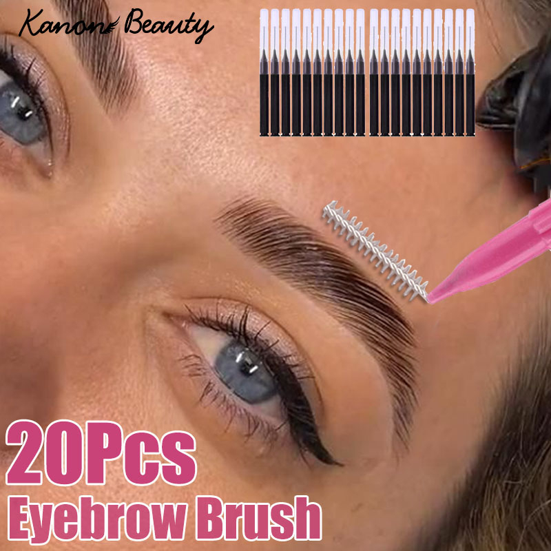 10/20/50 ชิ้น Mini Eyebrow แปรงทิ้ง Brow Perm แปรง Brow Lift เครื่องมือ Eyelash Comb สําหรับ Lash อุปกรณ์เสริมความงามแต่งหน้าเครื่องมือ