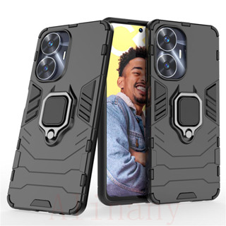 เคส Realme C55 ฮาร์ดเคสกันกระแทกเคสโทรศัพท์ Hybrid Armor Shockproof Ring Phone Case Realme C55 C 55 Cover Stand