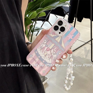 เคสโทรศัพท์มือถือ TPU พิมพ์ลายม้าหมุน เทคโนโลยี IMD สองชั้น สําหรับ iphone 14 pro max 13 pro msx 12 pro max