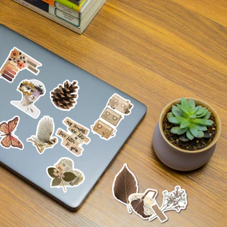 Retro Art สติกเกอร์ความงาม 52PCS สติกเกอร์น่ารักสติกเกอร์กันน้ําโทรศัพท์แล็ปท็อปสําหรับโรงเรียนส่วนบุคคล