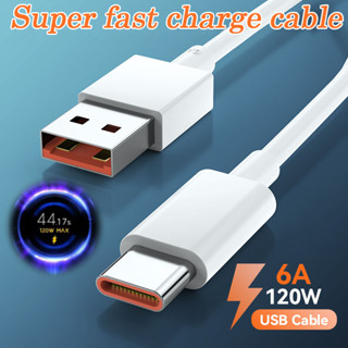 6a 66W สายชาร์จเร็วมาก USB Type C สายชาร์จเทอร์โบ สายข้อมูล