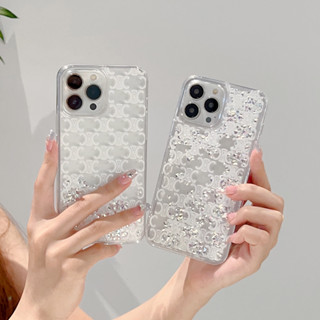 เคสป้องกันโทรศัพท์มือถือ มีทรายไหล ประดับพลอยเทียม หลากสี สําหรับ Apple Iphone 8p X XR XS max 11pro 12promax 13PM 14