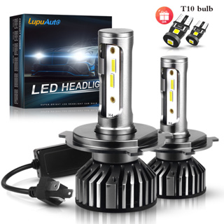 Lupuauto หลอดไฟหน้ารถยนต์ LED 12000lm Csp H4 H7 H11 H27 9005 Hb3 9006 Hb4 H1 3000k 4300k 6000k 8000k 100w 12v สามสี 1 คู่