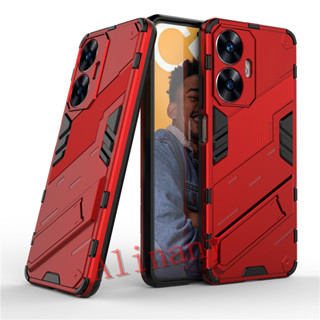 เคส Realme C55 Case Shockproof พลาสติกแบบแข็ง Armor Kickstand Phone Casing RealmeC55 Back Cover