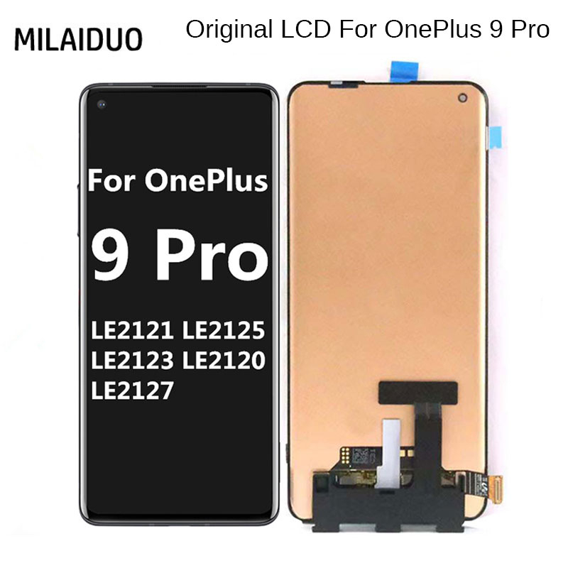จอแสดงผล AMOLED สําหรับ OnePlus 9 Pro จอแสดงผล LCD Touch Screen Digitizer Assembly อะไหล่ซ่อมสําหรับ