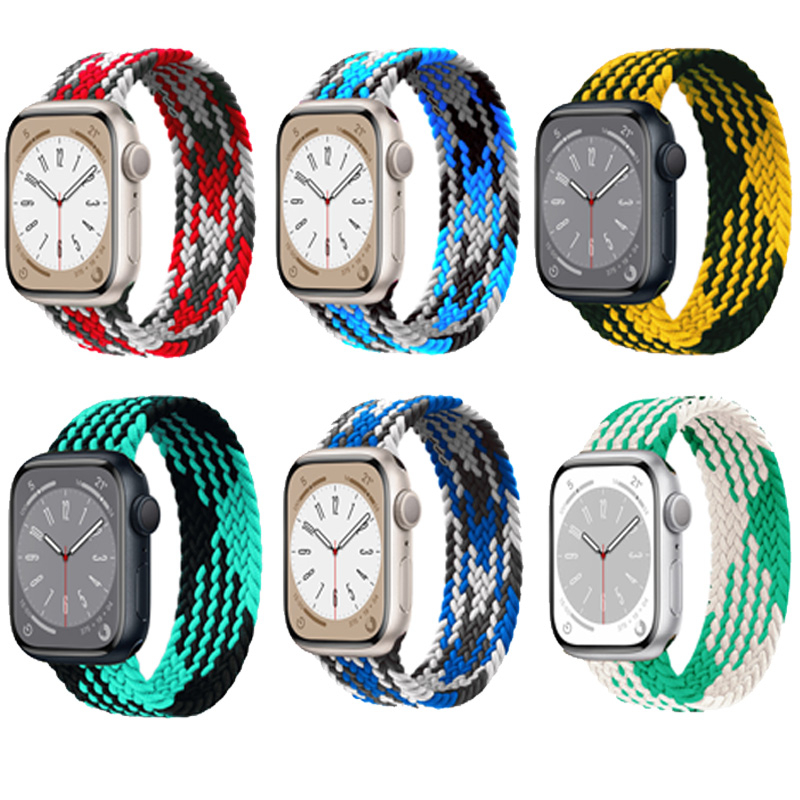 สายนาฬิกาข้อมือ แบบถัก สําหรับ Apple watch 49 มม. 45 มม. 41 มม. 44 มม. 40 มม. 38 มม. 42 มม. iWatch series 8 se 7 3 6 Ultra Band