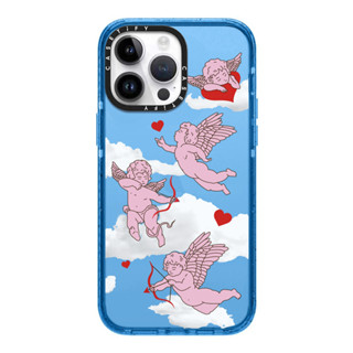 Original glitter CASE.TIFY Cute Phone Case for iphone 14 14pro 14promax 11 12 12ProMax 13promax 13 case High-end shockproof hard case Cute Love Cupid graffiti pattern Official New Design Luxury Style Blue