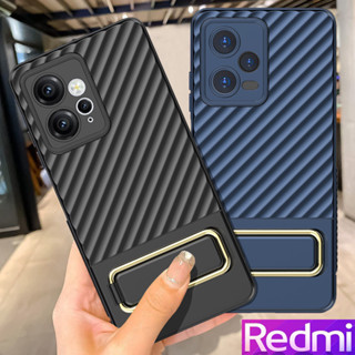 Redmi Note 12 Pro Plus Note 12S Note 12 Turbo Note 11 Pro Note 11S เลนส์ป้องกันกรณีโทรศัพท์มือถือกันกระแทกสุดหรูพร้อมขาตั้งโลหะ