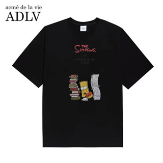 Adlv เสื้อยืดแขนสั้น ผ้าฝ้าย พิมพ์ลาย แฟชั่นสําหรับผู้ชายและผู้หญิง