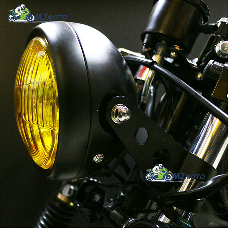 【MJMOTO】ชุดตัวยึดไฟหน้าฮาโลเจน 35w โลหะ สไตล์เรโทร สําหรับรถจักรยานยนต์ CG125 GN125 Harley Cafe Racer Honda - รูปที่ 2