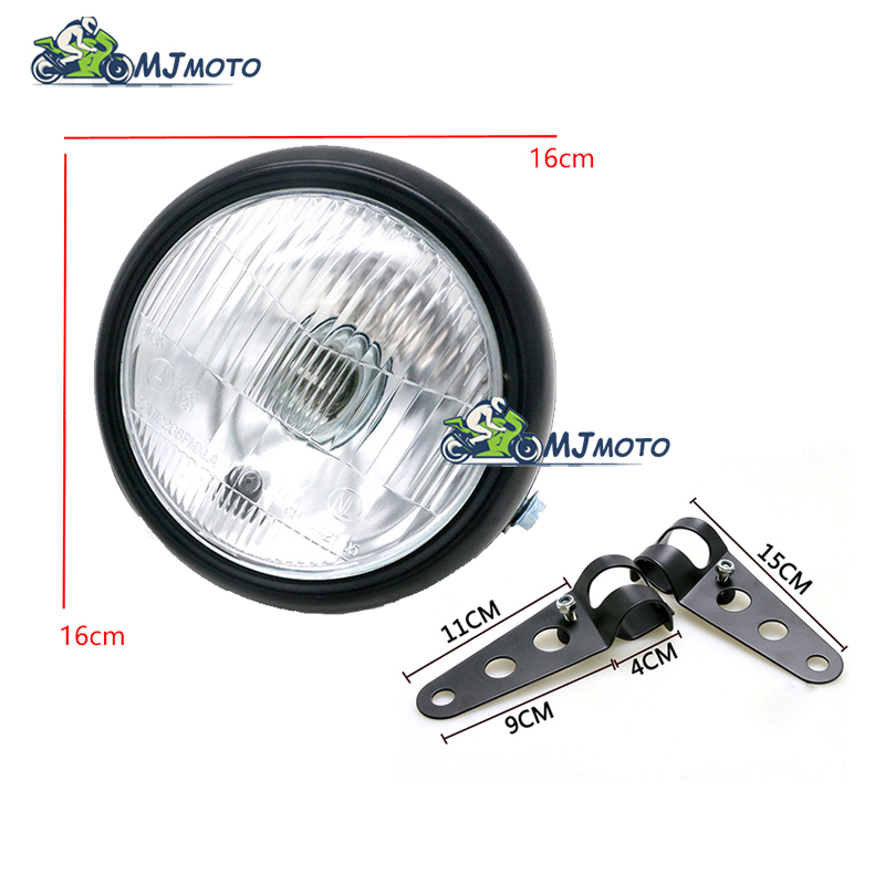 【MJMOTO】ชุดตัวยึดไฟหน้าฮาโลเจน 35w โลหะ สไตล์เรโทร สําหรับรถจักรยานยนต์ CG125 GN125 Harley Cafe Racer Honda - รูปที่ 6