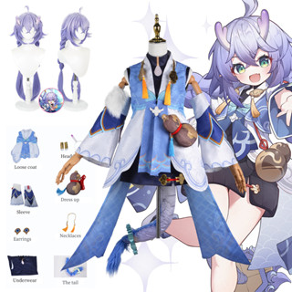 Honkai Star Rail Bailu Cosplay เครื่องแต่งกายคอสเพลย์ ชุดยูนิฟอร์มงานรื่นเริง วิกผม อะนิเมะ ฮาโลวีน ปาร์ตี้ หน้ากาก ผู้หญิง เกม