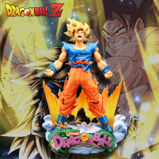 โมเดลฟิกเกอร์ ดราก้อนบอล Z Son Goku Super Saiyan Battle Damage Explosion PVC ขนาด 23 ซม. ของเล่นของที่ระลึก สําหรับเด็ก