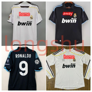 เสื้อกีฬาแขนสั้น ลายทีมชาติฟุตบอล real madrid 09-10 ชุดเหย้า สไตล์เรโทร ไซซ์ S-XXL