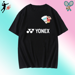 Yonex เสื้อยืดแบดมินตัน แขนสั้น แห้งเร็ว สําหรับผู้ชาย และผู้หญิง