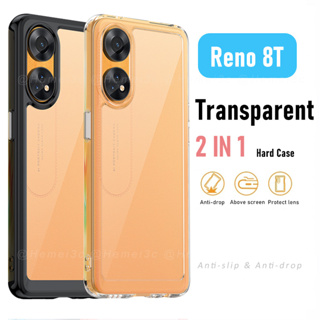 เคสโทรศัพท์มือถืออะคริลิคใส แบบแข็ง กันกระแทก สําหรับ OPPO Reno 8T Reno8 T 5G 4G