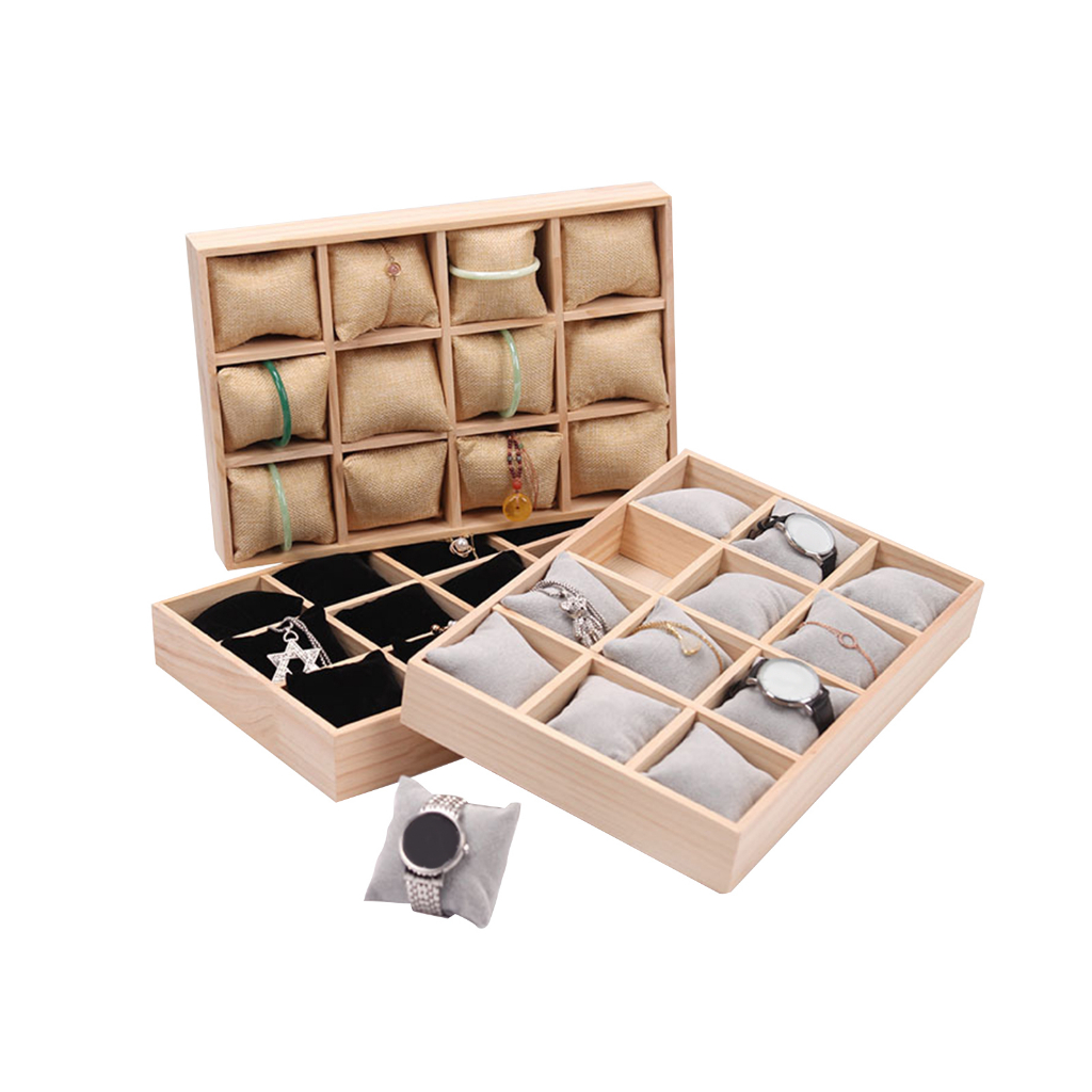 Jewelry Organizers 120 บาท [Kloware] ถาดไม้ สําหรับโชว์นาฬิกาข้อมือ สร้อยข้อมือ Home & Living