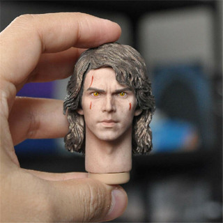 1/6 Anakin Skywalker Head Sculpt แกะสลัก สําหรับตุ๊กตาฟิกเกอร์ผู้ชาย 12 นิ้ว