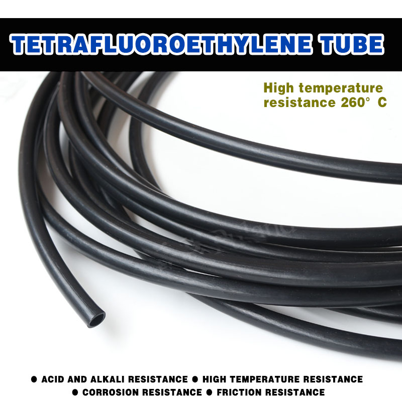 ท่อ PTFE เทฟลอน, สีดำ, ID 1-18 มม. ทนต่ออุณหภูมิสูง, น้ำมัน, ท่อป้องกันการกัดกร่อน * & -