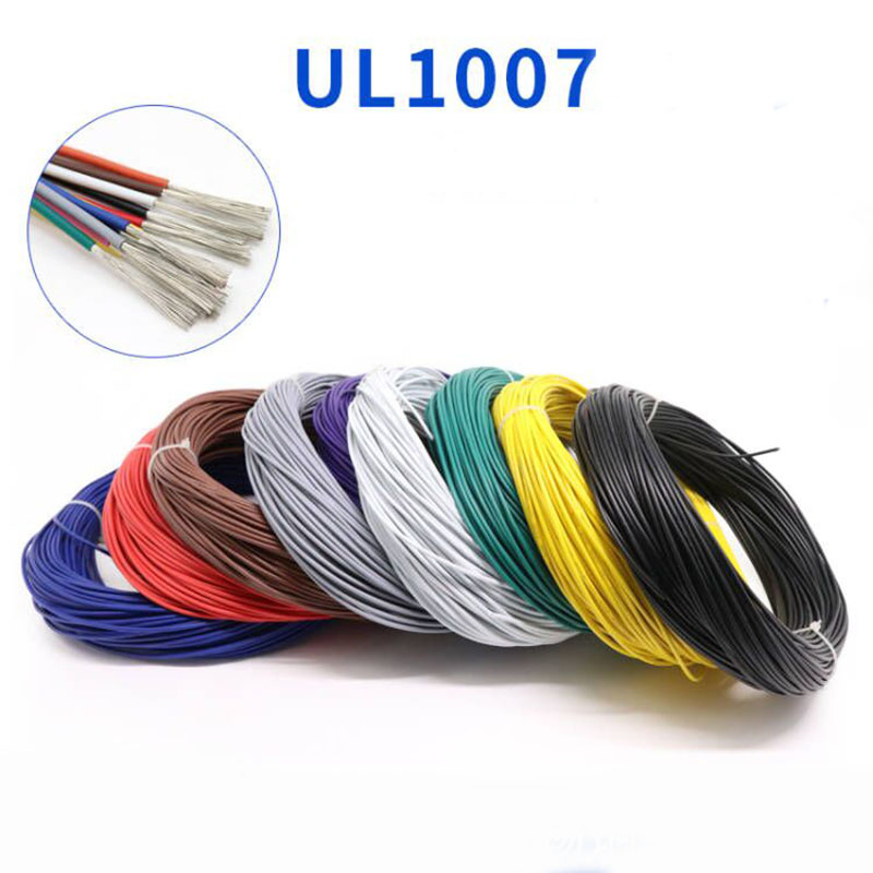 UL1007 สายไฟอิเล็กทรอนิกส์ 22AWG 20AWG 18AWG 16AWG การเชื่อมต่อทองแดงบัดกรีที่เป็นมิตรต่อสิ่งแวดล้อม