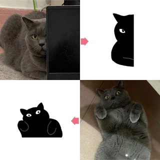 Penlab Black Cat Bookmark Set 6 ชิ้นน่ารักการ์ตูนหน้าแม่เหล็กคลิปสําหรับหนังสืออ่านของขวัญเครื่องเขียนที่ไม่ซ้ํากัน