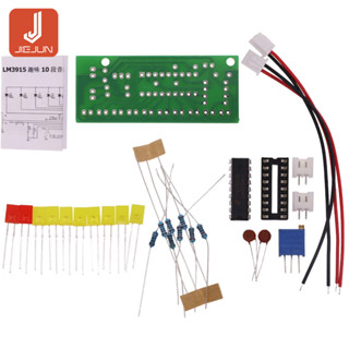 ชุดอุปกรณ์วิเคราะห์ระดับเสียงสเปกตรัม LM3915 DC 9V-12V 10 LED DIY สําหรับห้องปฏิบัติการบัดกรี