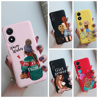 เคสโทรศัพท์มือถือ ซิลิโคนนิ่ม กันกระแทก ลายเด็กผู้หญิงสวย แฟชั่น สําหรับ Vivo Y02 Y02S