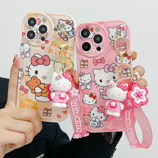 การ์ตูน น่ารักจัง Hello Kitty สร้อยข้อมือ เจ้าชาย เคส iPhone xr 7 8 plus 14 pro max ไอโฟน xs 13 12 11 pro max 6s plus se 2020 case