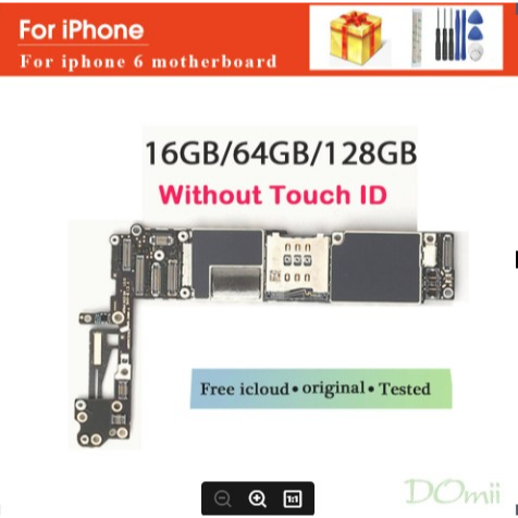 เมนบอร์ด ปลดล็อกแล้ว ของแท้ ไม่มี Touch ID สําหรับ iphone 6 iphone 6s ชิปเต็ม + ฟรีบอร์ดลอจิก 16gb 32GB 64gb 128GB