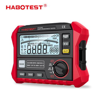 Habotest HT2302 เครื่องทดสอบความต้านทานดิจิทัล 0 โอห์ม เป็น 4K โอห์ม 100 กลุ่ม หน้าจอ LCD พร้อมกระเป๋าเก็บ