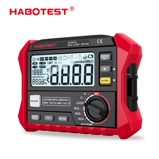 Habotest HT5910 CAT III 1000V เครื่องทดสอบฉนวนกันความร้อน สวิตช์รั่ว / เครื่องทดสอบความต้านทานวงจรดิจิทัล RCD / เครื่องทดสอบลูปฉนวนกันความร้อน ความต้านทานโลก เครื่องวัดแรงดันไฟฟ้าสูง